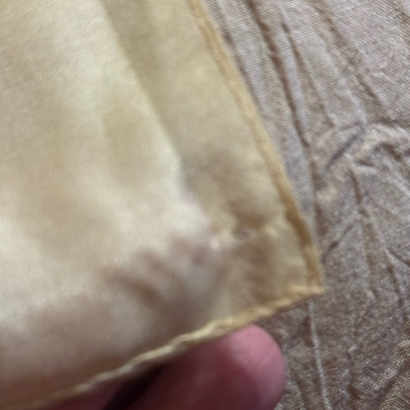 Pierre Cardin 100% Silk Yellow and Brown Leaf Scarf - Picture 6 of 6